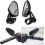 Black Motorcycle Handlebar Mirrors 7/8" 22mm Rear View Mirrors For Scooter 3