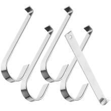 Crochets décoratifs pour revêtement extérieur en vinyle, en acier inoxydable, lot de 5, couleur argent.