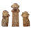 Monkey Figurine Trio for Stylish Home Office Embellishment Multi 2