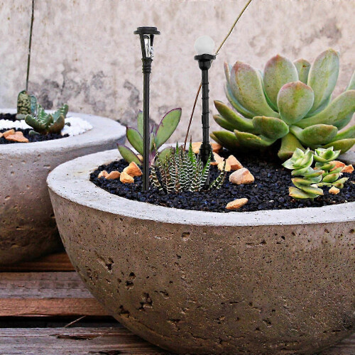 Modèle de lampadaire noir décoratif, 8 mini décors de paysage 1