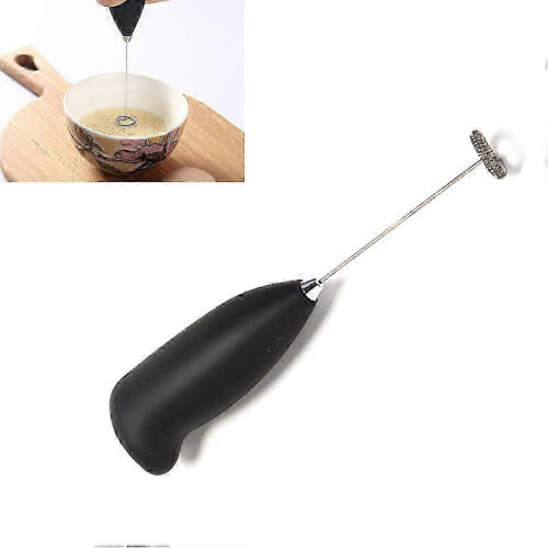 Frullatore manuale per schiumare il latte, versatile e adatto anche per caffè, tè e uova, colore nero. 2