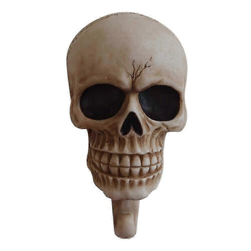 Skull Shape Wall Hanger Halloween Hook for Home Use 1Pcs Beige Resin Hook