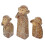 Monkey Figurine Trio for Stylish Home Office Embellishment Multi 3