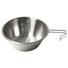350ml Stainless Steel Camping Cup Scale Cookware Easy Storage Easy Clean Use for Camping Multicolor