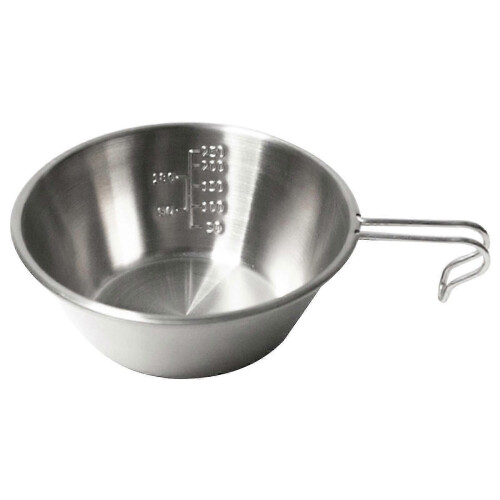 350ml Stainless Steel Camping Cup Scale Cookware Easy Storage Easy Clean Use for Camping Multicolor