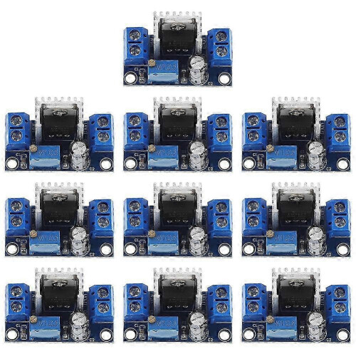 Voltage Regulator Module: DC Power Converter - Linear Step-Down Board Workshop Blue & black