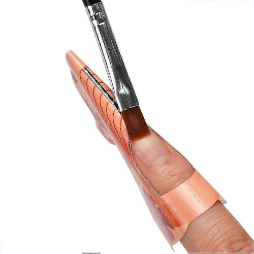 Nail Art Guide Form Nail Tool for Professional Manicure 100Pcs Orange 1