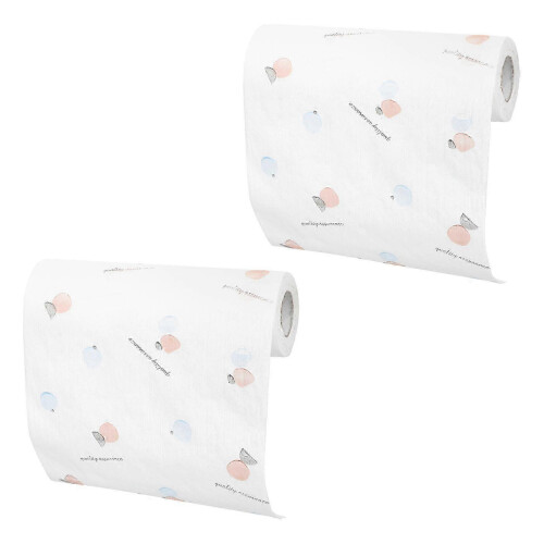 Washable Kitchen Paper Household Dish Cloth for Daily Cleaning 2 Rolls Multi