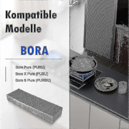 Bora Pure Dunstabzugshaubenfilter, 2er-Pack Aktivkohle-Ersatzfilter 1