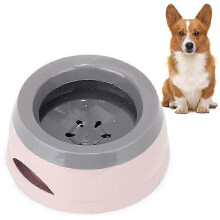 Gamelle de voyage pour chien, 750 ml, anti-goutte et anti-éclaboussures, en plastique rose