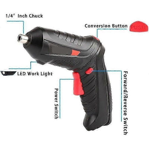 3.6V Mini Electric Screwdriver Set USB Rechargeable Lithium Battery Cordless Drill Household Tools 2