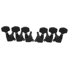 6Pcs Guitar String Tuning Pegs Guitar Tuner Heads Knobs Guitar Tuner Keys Guitar Parts Folk Black