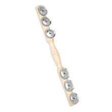 Straight Tambourine Hand Bells Shaker Rattle Single Row Handheld Tambourine Chime Musical Toy