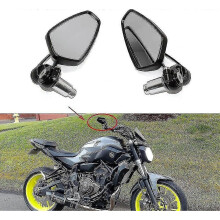 Black Motorcycle Handlebar Mirrors 7/8" 22mm Rear View Mirrors For Scooter