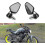 Black Motorcycle Handlebar Mirrors 7/8" 22mm Rear View Mirrors For Scooter 1