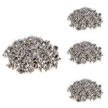 250Pcs Metal Cone Screwback Spikes Stud Leather Cloth Craft DIY Goth Punk Spot Silver