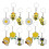 Keychain Bee Theme Decorative Accessory for Decoration 12Pcs 3