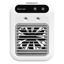 USB Desktop Fan Water Tank Mini Air Cooler Cooling Device Lithium Battery Low Voltage Fan White