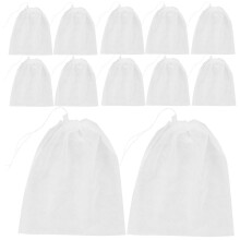 Non Woven Cloth Shoe Bags Drawstring for Shoes Storage 200Pcs White Storage Pouches