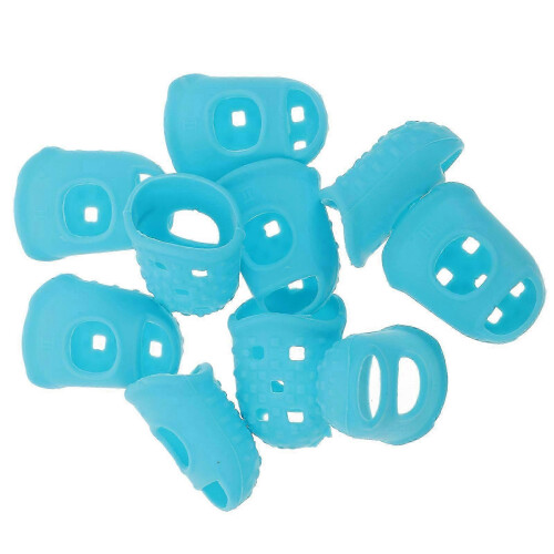 Protezioni per dita in silicone antiscivolo per cucito, set da 10 pezzi. 1