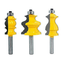 Set of 3 8mm architectural molding cutters