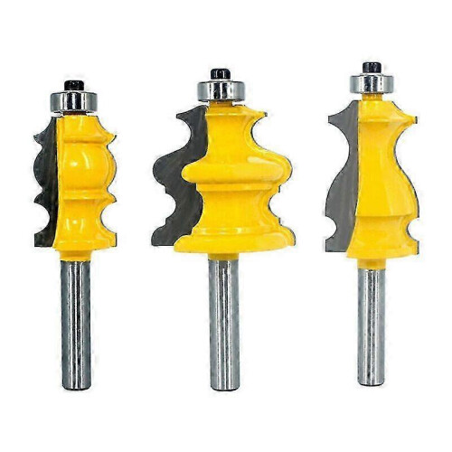 Set of 3 8mm architectural molding cutters