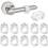12 Pieces Silicone Door Handle Protector Door Handle Cover Wall Window Flexible (Transparent) 1