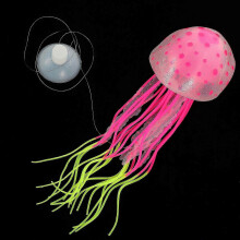 Aquarium Supply Accessory Lifelike Jellyfish Design Fish Tank Decoration Pink 13.5X5.8X5.8CM 1Pcs