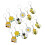 Keychain Bee Theme Decorative Accessory for Decoration 12Pcs 5