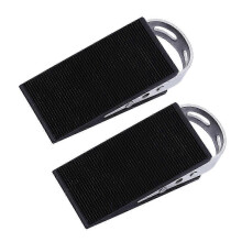 Door Stoppers Floor Mounted Heavy Duty Door Stopper Prevent Door Slamming Black 2Pcs