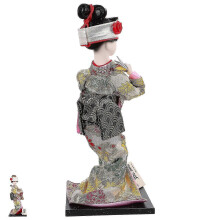 Figurine de geisha japonaise, décoration traditionnelle pour les fêtes, en plâtre, lot de 1