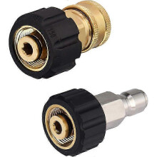Ensemble adaptateur pour tuyau de nettoyeur haute pression, raccord rapide M22 vers 3/8 pour tuyau de nettoyeur haute pression, 5000 PSI