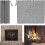2 Pack Fireplace Screen(24x19in), Fireplace Screen Grate, Spark Guard Chain, Doors, Protect 1