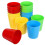 Set di 16 bicchieri di plastica riutilizzabili, facili da pulire, ideali per casa e amici, in ABS multicolore. 1