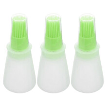 Pinceau à huile en silicone portable pour bouteille, brosse de pâtisserie (lot de 3)