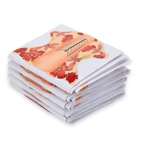 Nail Art Guide Form Nail Tool for Professional Manicure 100Pcs Orange