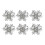 Christmas Napkin Ring Silver Snowflake Design for Party Use 6Pcs Set 1
