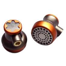 Écouteurs intra-auriculaires Hi-Fi noirs à double transducteur dynamique de 14,2 mm, embout plat