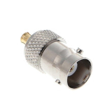 BNC-Buchse auf MCX-Stecker, gerader HF-Koaxial-Adapter, silberfarben