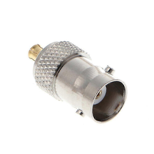 BNC-Buchse auf MCX-Stecker, gerader HF-Koaxial-Adapter, silberfarben