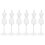 Doll Dress Rack Mini Mannequin Model for Display 6Pcs White Plastic 4