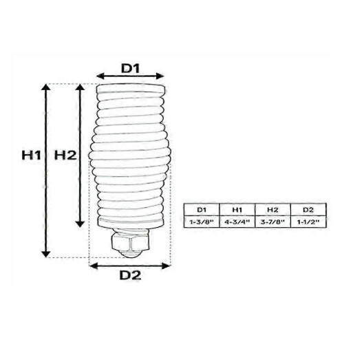 Spring Mount Flag Light Spring 1/2 Inch Spring Mount CB Spring Base Car RZR UTV Can Am ATV Silver 1