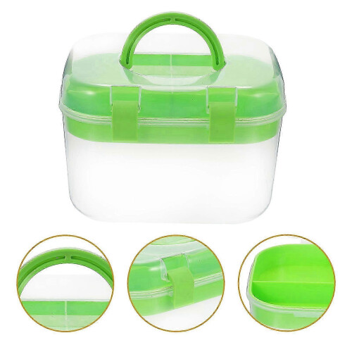 Double Layer Storage Box 2Pcs for Medicine Storage Portable Use 2
