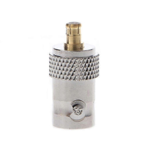 BNC-Buchse auf MCX-Stecker, gerader HF-Koaxial-Adapter, silberfarben 1