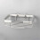 Porta sapone in alluminio con design a 3 fori, colore argento. 2