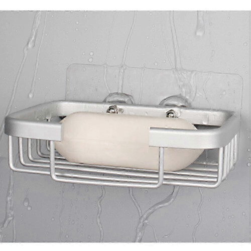 Porta sapone in alluminio con design a 3 fori, colore argento. 2