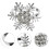 Christmas Napkin Ring Silver Snowflake Design for Party Use 6Pcs Set 2