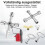 8 Piece Construction Machine Key Set, Universal Key Set, Square Wrench, Controllin Silver 5