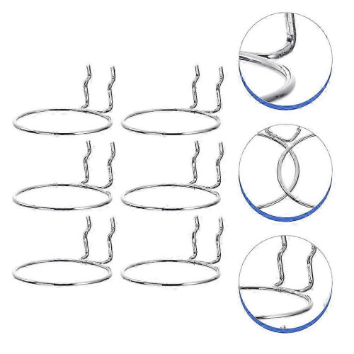 Pegboard Accessories For Home Organization 12Pcs Silver Iron Jar Holder Craft Storage Solutions 2