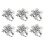Christmas Napkin Ring Silver Snowflake Design for Party Use 6Pcs Set 5